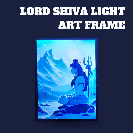 Lord shiva light art frame